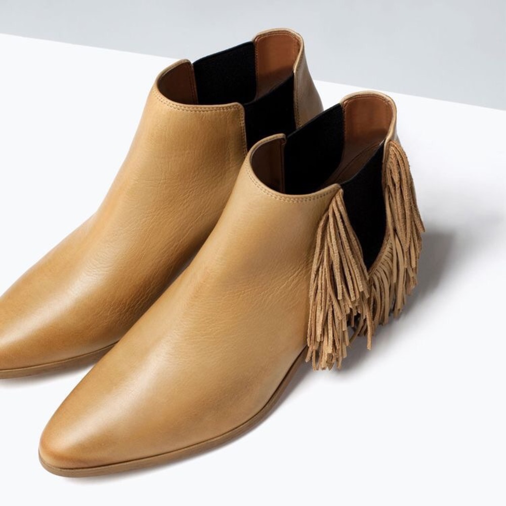 Zara Fringed Booties